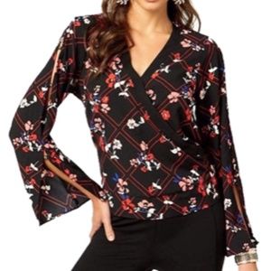 Thalia Sodi Plus Size Black Combo Blouse NEw